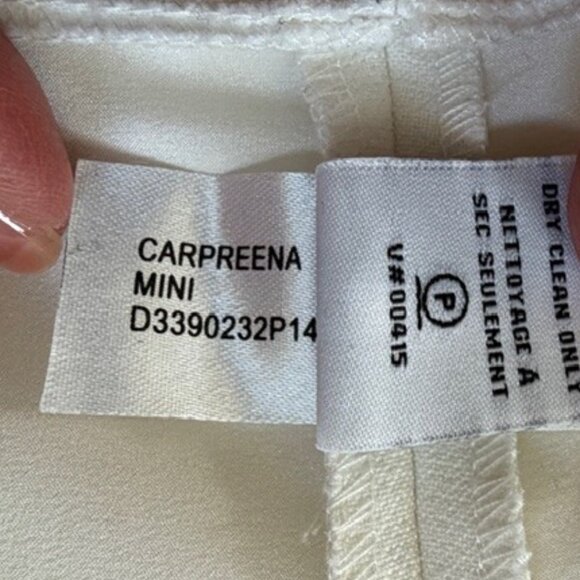 DVF Diane Von Furstenberg Carpreena Mini Shift Dress White Sz 2 - Picture 16 of 16